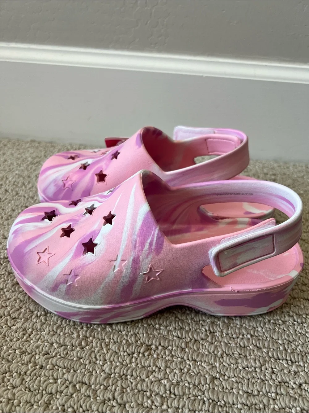 Justice Little and Big Girls Star Clogs size 3 NWT $12